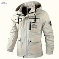 Men's Multi-Pocket Parka Jacket - Casual Spring/Autumn Style   OAXG White / FR S