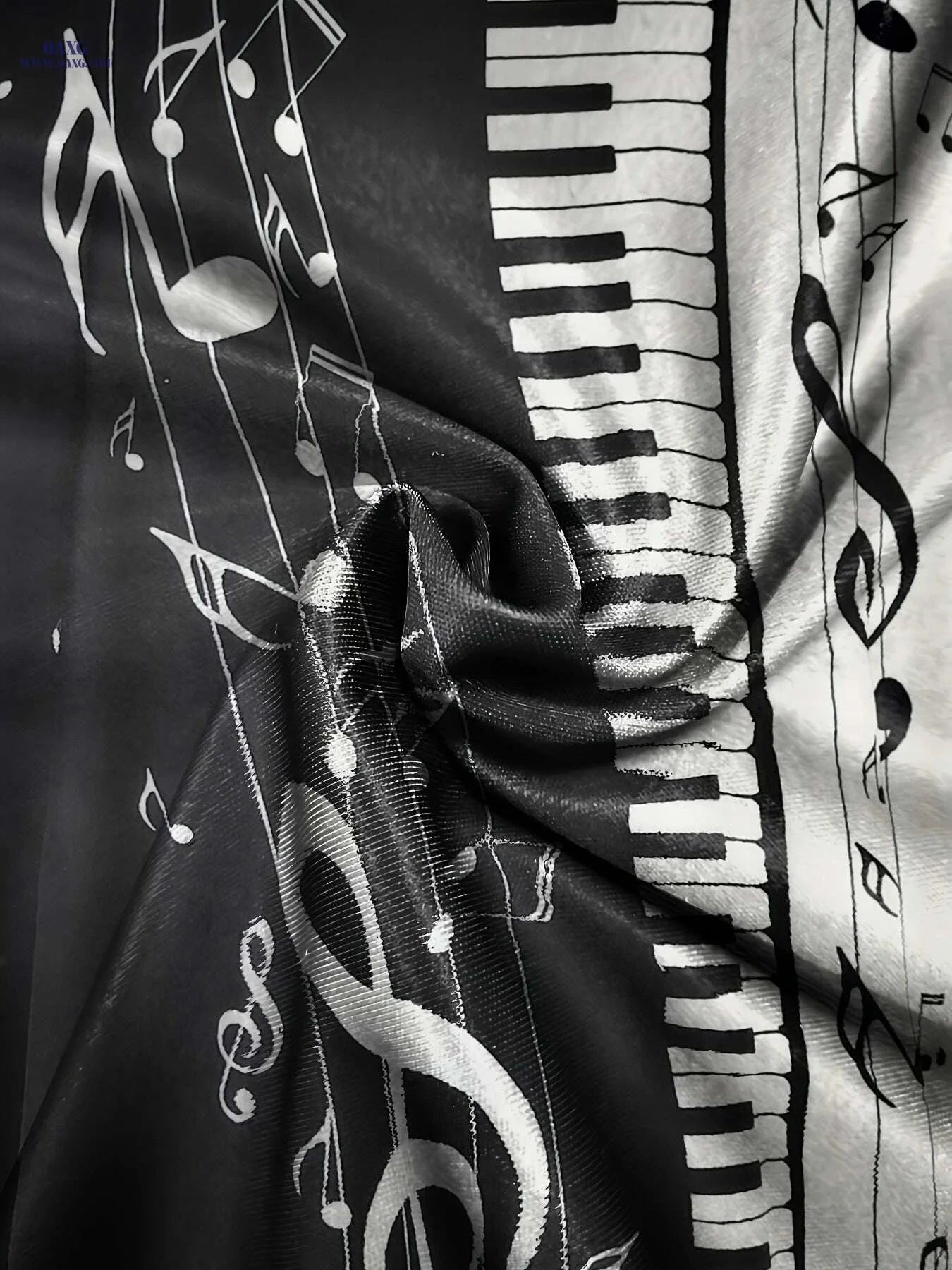 Men's Music-Themed Casual Shirt - Short Sleeve, Zipper Detail for Parties   OAXG Multicolor / M