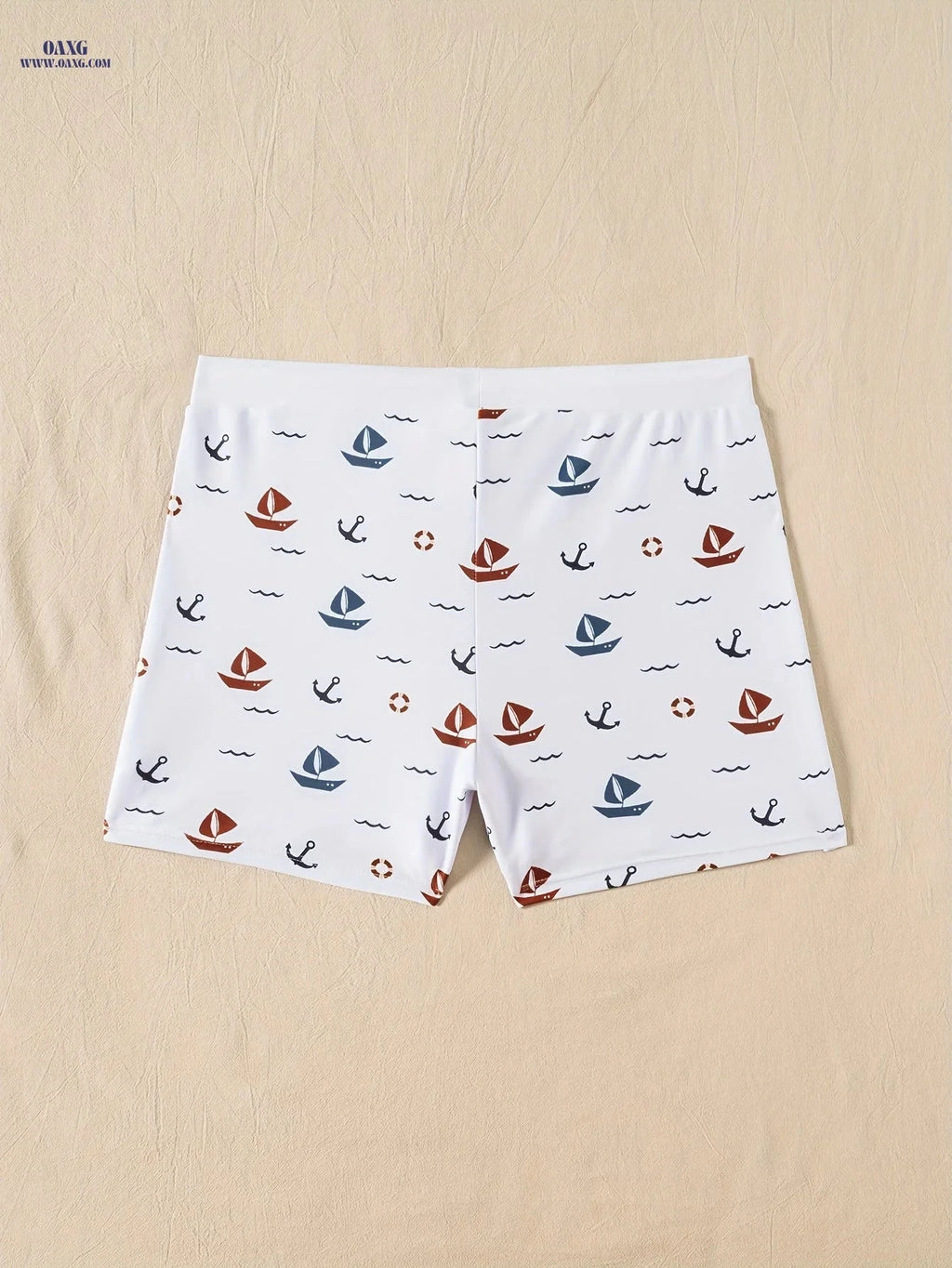 Men's Nautical Anchor Print Swim Trunks - Quick-Dry, Stretch Fabric   OAXG 