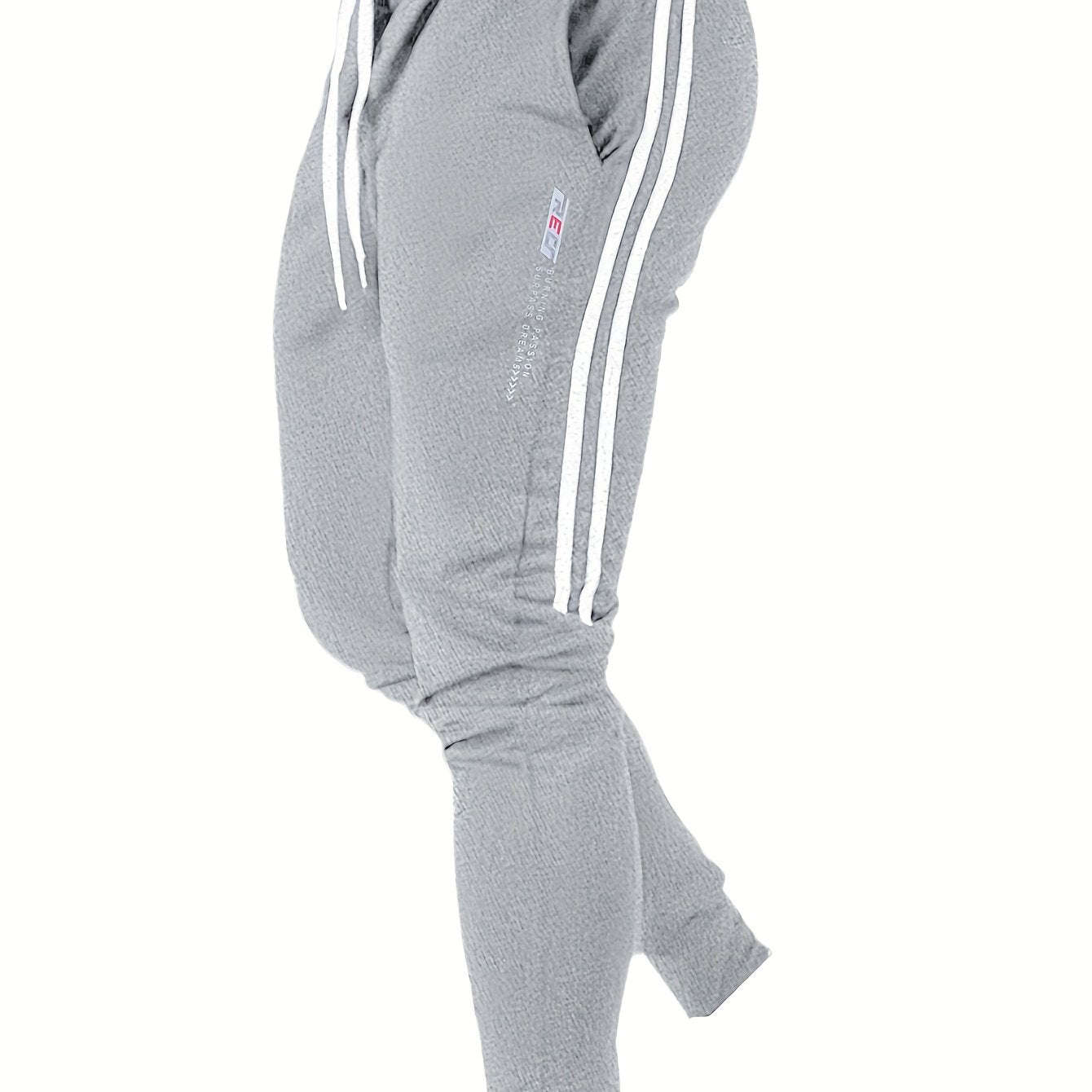 Men's Navy Blue Athletic Joggers - Casual Fitness Pants with Drawstring   OAXG 