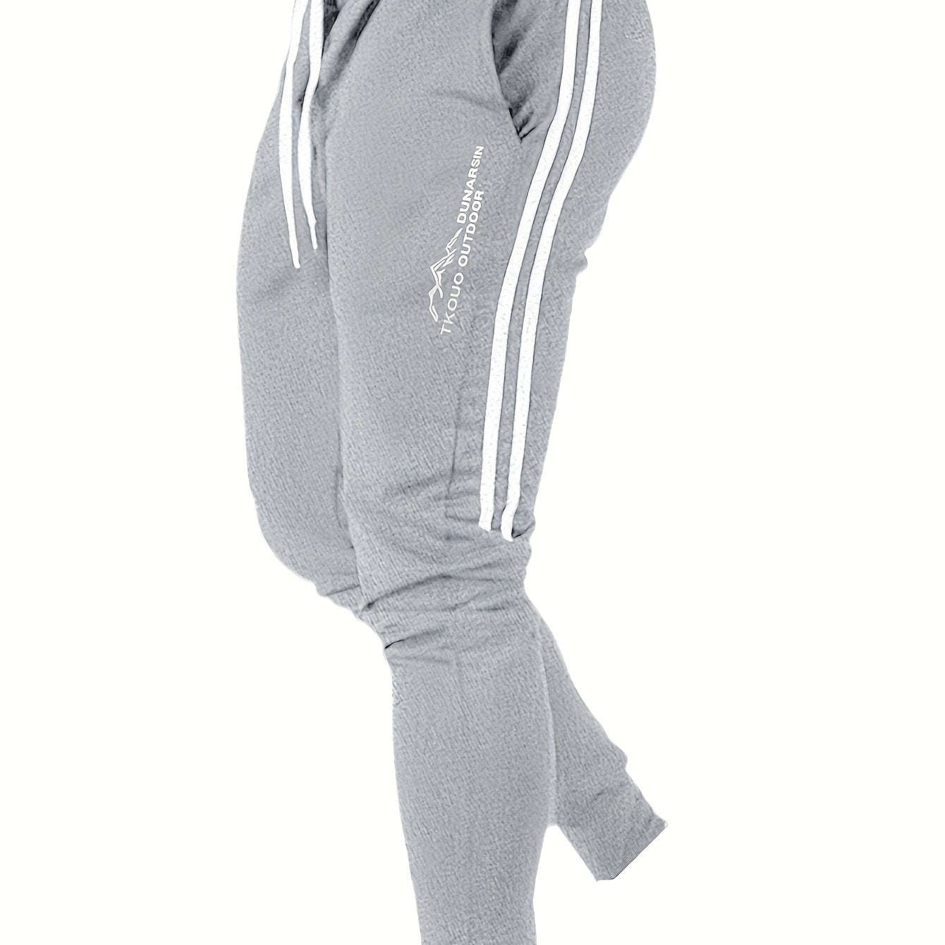 Men's Navy Blue Athletic Joggers - Casual Fitness Pants with Drawstring   OAXG 