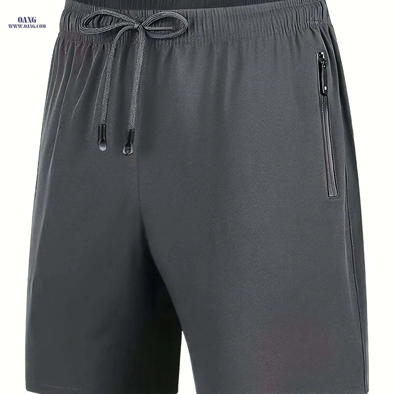 Men's Navy Blue Summer Shorts - Loose-Fit, Elastic Waist Drawstring   OAXG Coffee color / XS