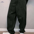 Men's Non-Stretch Loose Fit Jeans-like Pants - Casual Year-Round Wear   OAXG Black / FR S