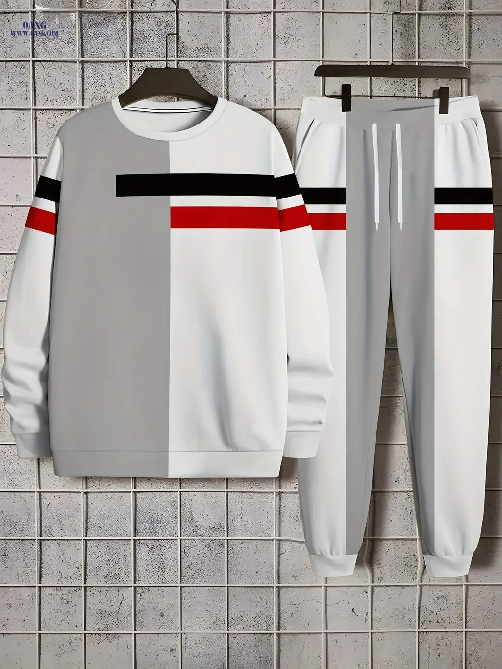 Men's Novelty Clothing Set - Long Sleeve Casual Print Polyester   OAXG Mixed colors / FR S