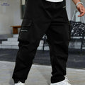 Men's Olive Green Cargo Pants - Heavy-Duty Utility & Drawstring Waist   OAXG 