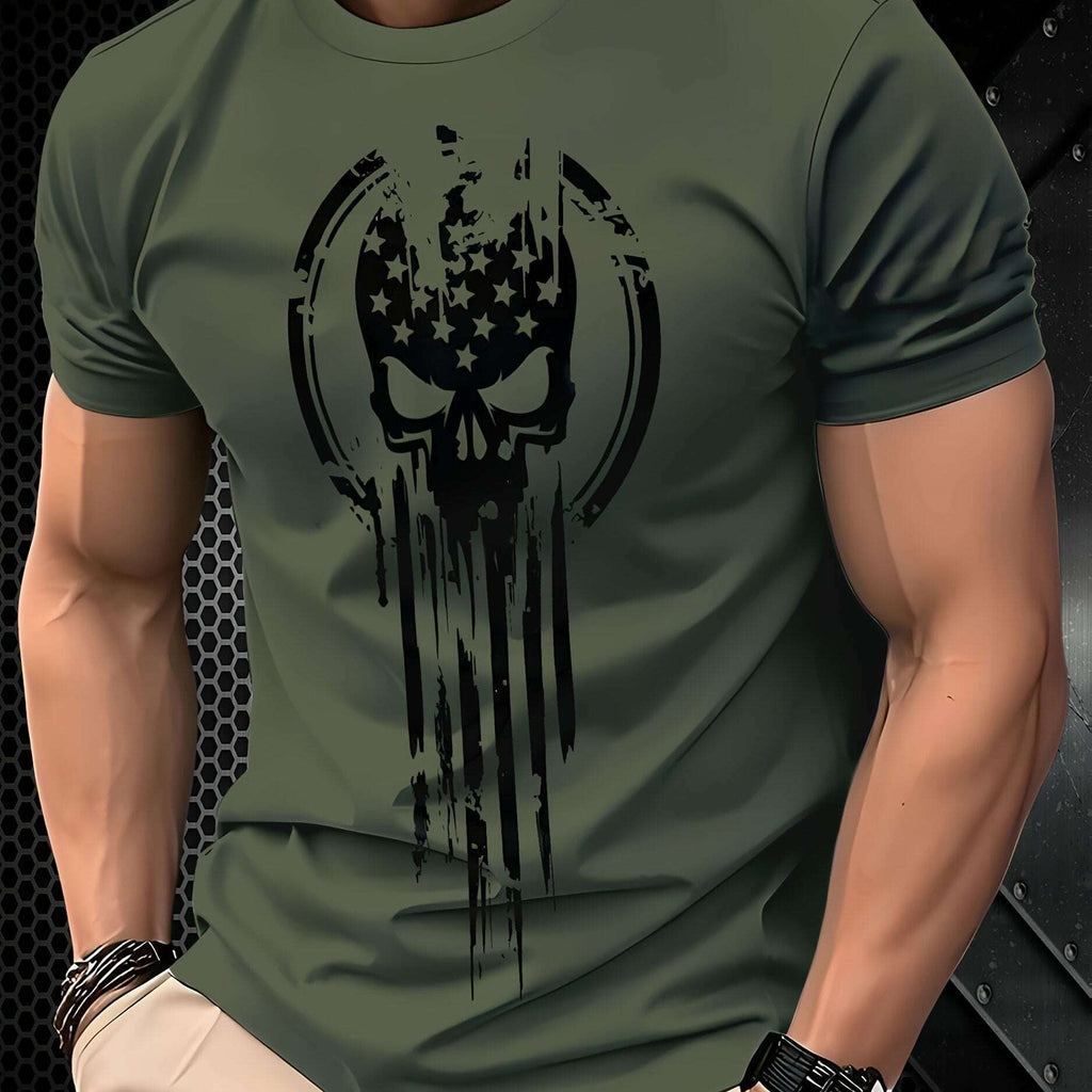 men-s-olive-green-patriotic-skull-graphic-t-shirt-all-season-casual-wear-oaxg-HUc