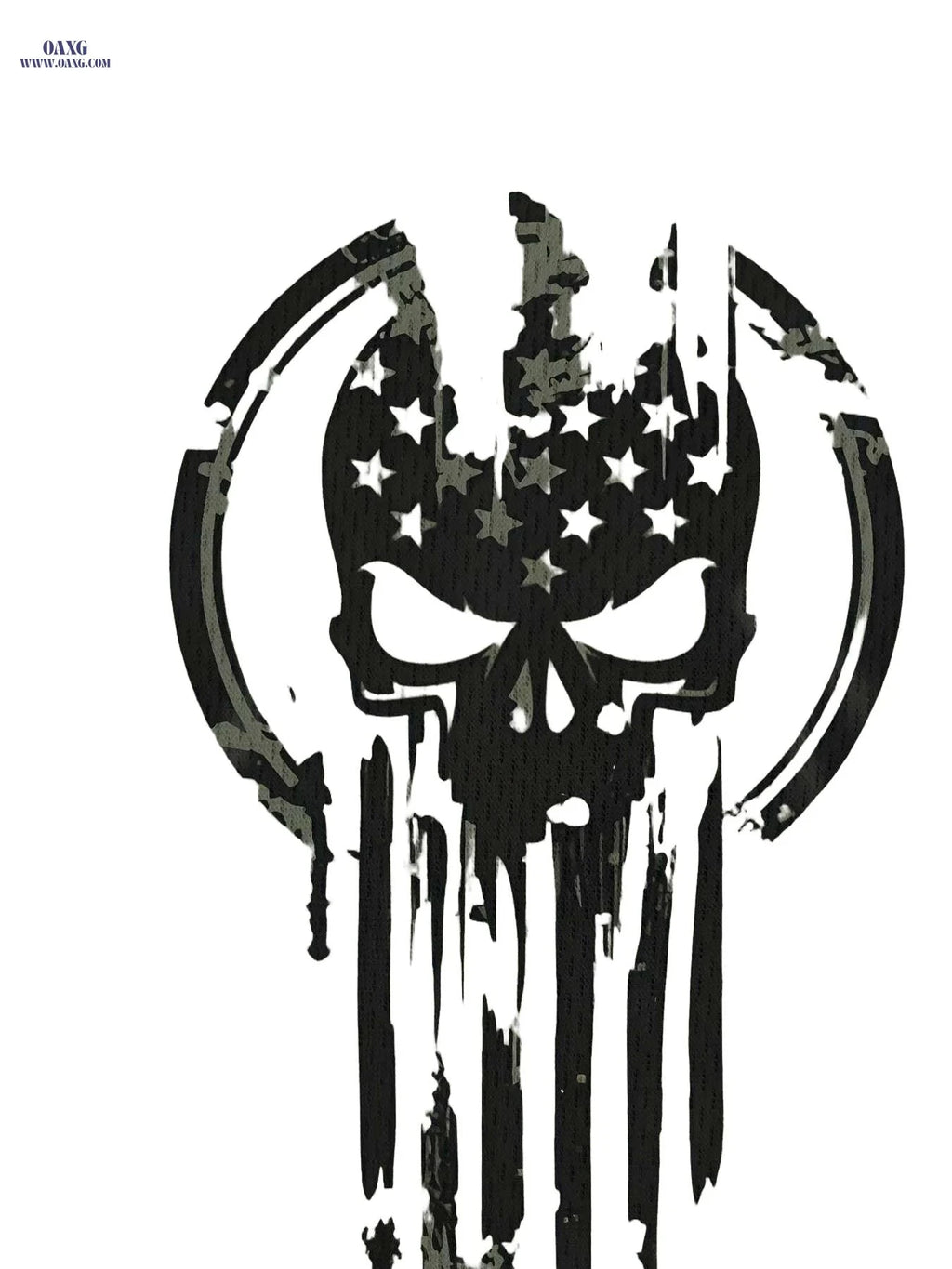 Men's Olive Green Patriotic Skull Graphic T-Shirt - All-Season Casual Wear   OAXG Army Green / S