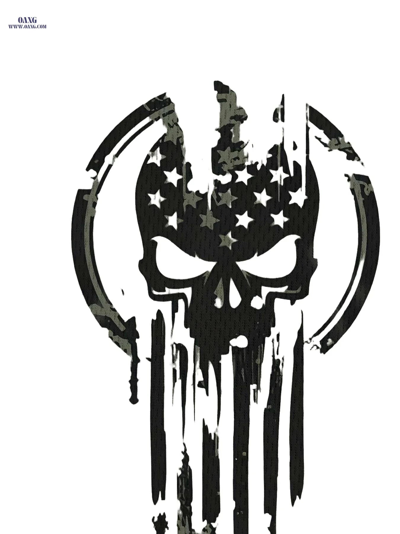 Men's Olive Green Patriotic Skull Graphic T-Shirt - All-Season Casual Wear   OAXG Army Green / S