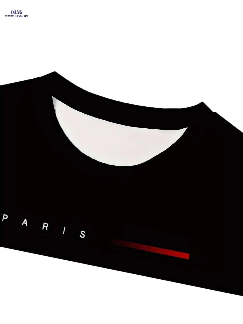 Men's 'PARIS' Color Block Crew Neck Tee - Trendy Stripe Design   OAXG Mixed Color / S
