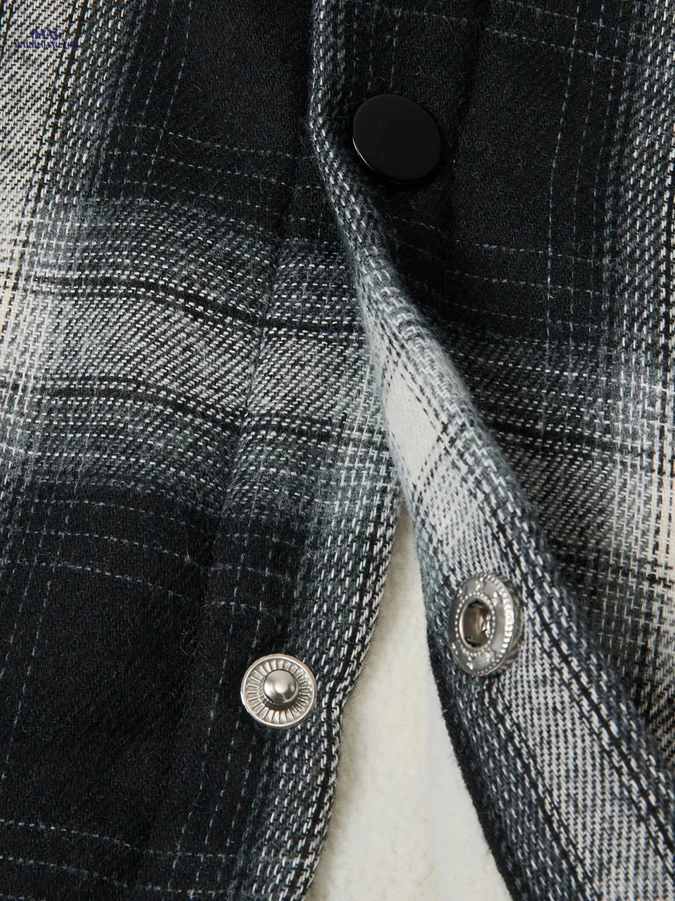 Men's Plaid Hooded Cardigan - Casual Fall/Winter Style with Buttons   OAXG Navy Color / FR S
