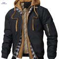 Men’s Plaid Hooded Zip-Up Jacket - Casual Loose Fit for All Seasons   OAXG 