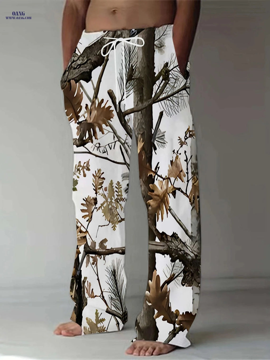 Men's Plus Size 3D Print Casual Pants - Vintage Style, Loose Fit   OAXG 【Multicolor】 / FR M