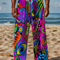 Men's Plus Size 3D Printed Casual Pants - Loose Fit Drawstring Style   OAXG 
