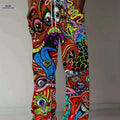 Men's Plus Size 3D Printed Casual Pants - Loose Fit & Straight-Leg   OAXG 