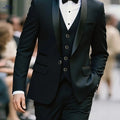 Men's Plus-Size Three-Piece Suit - Ideal for Weddings & Events   OAXG 