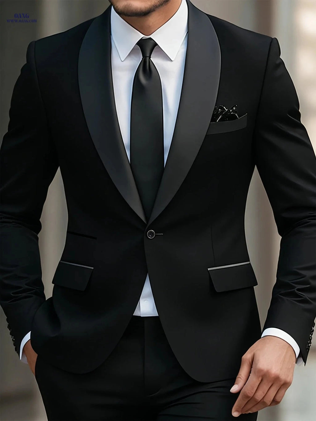 Men's Premium Two-Piece Suit Set - Jacket & Pants for Formal Wear   OAXG 