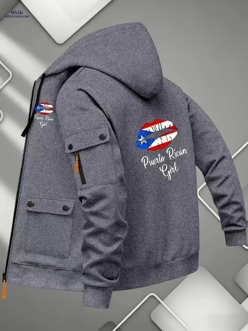 Men’s Premium Zipper Hoodie - Casual Fleece Jacket for Outdoors   OAXG 