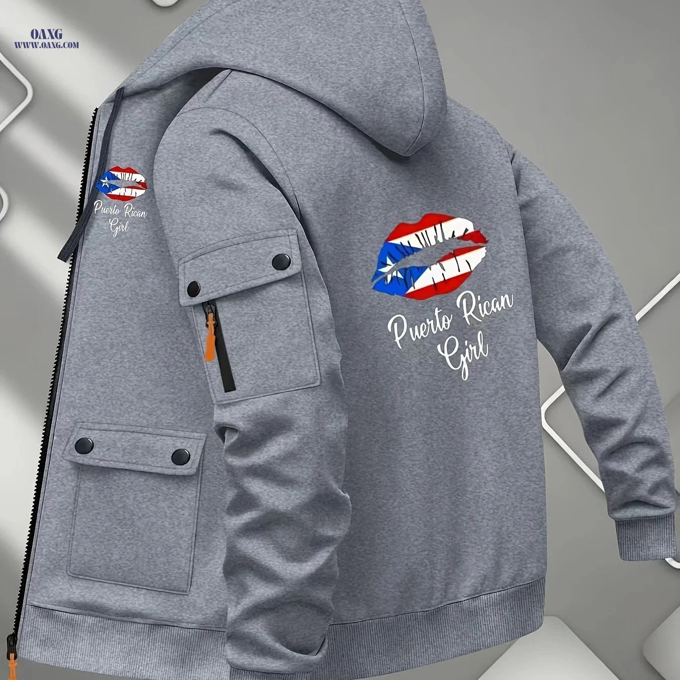 Men’s Premium Zipper Hoodie - Casual Fleece Jacket for Outdoors   OAXG 