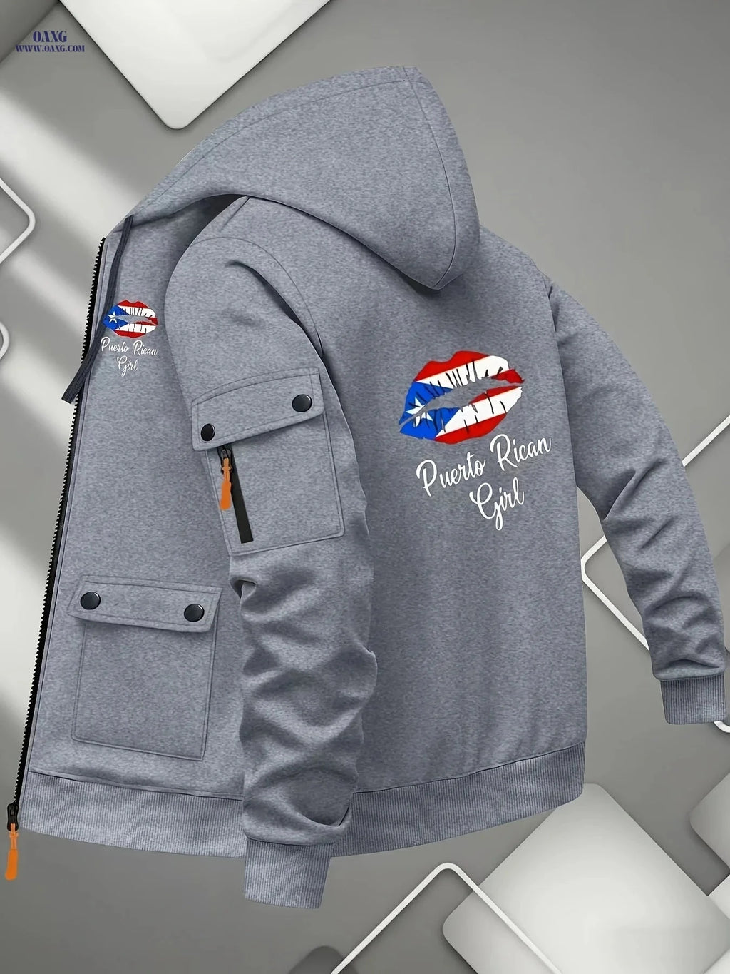 Men’s Premium Zipper Hoodie - Casual Fleece Jacket for Outdoors   OAXG 