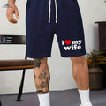 Men's Printed Casual Summer Shorts - Stretchy Drawstring Design   OAXG Navy Blue / S
