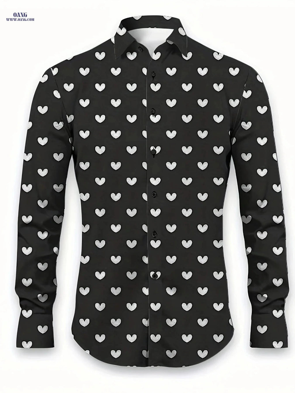 Men's Printed Long Sleeve Shirt - Fashionable Spring/Fall Style   OAXG 