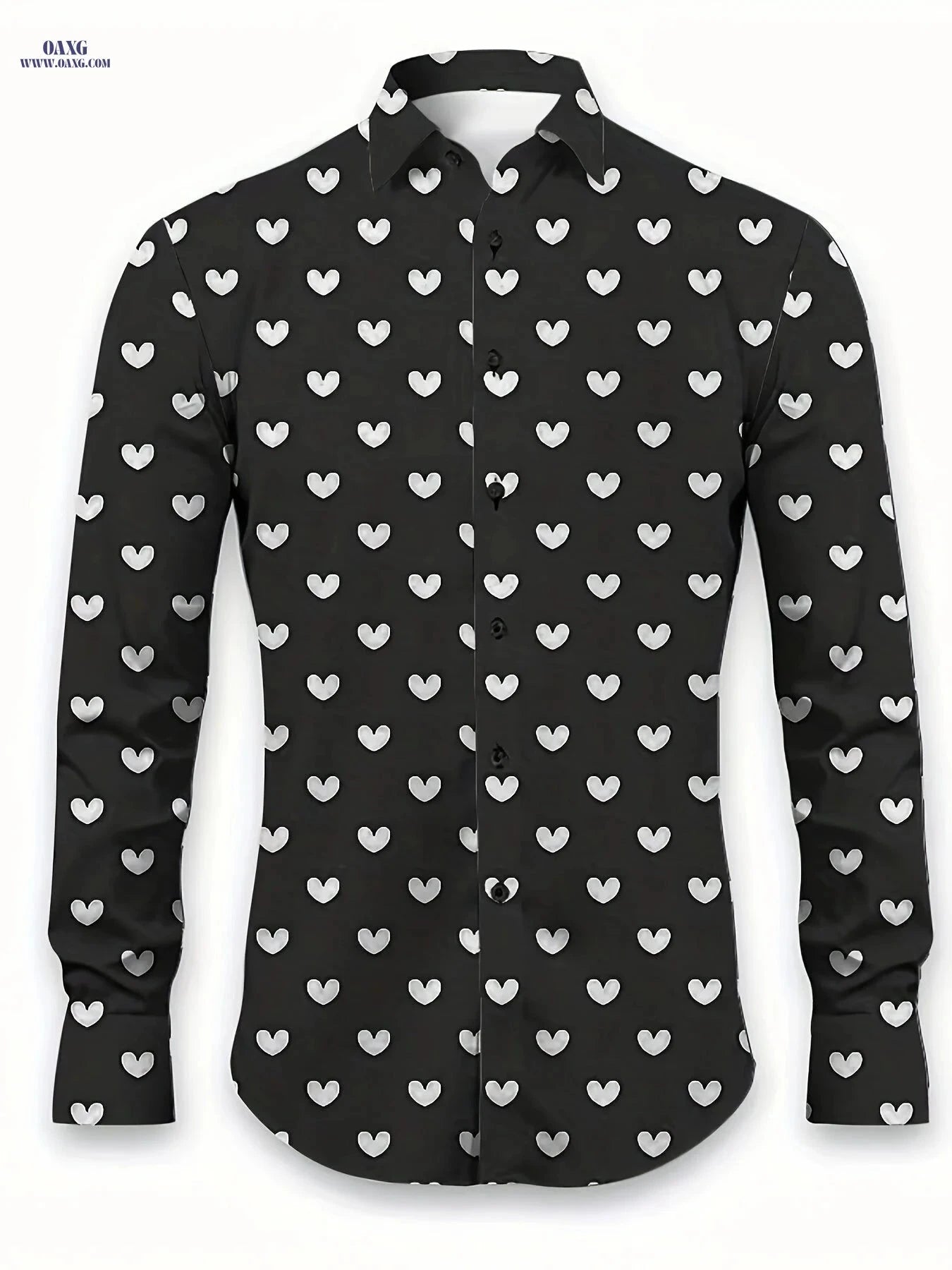 Men's Printed Long Sleeve Shirt - Fashionable Spring/Fall Style   OAXG 