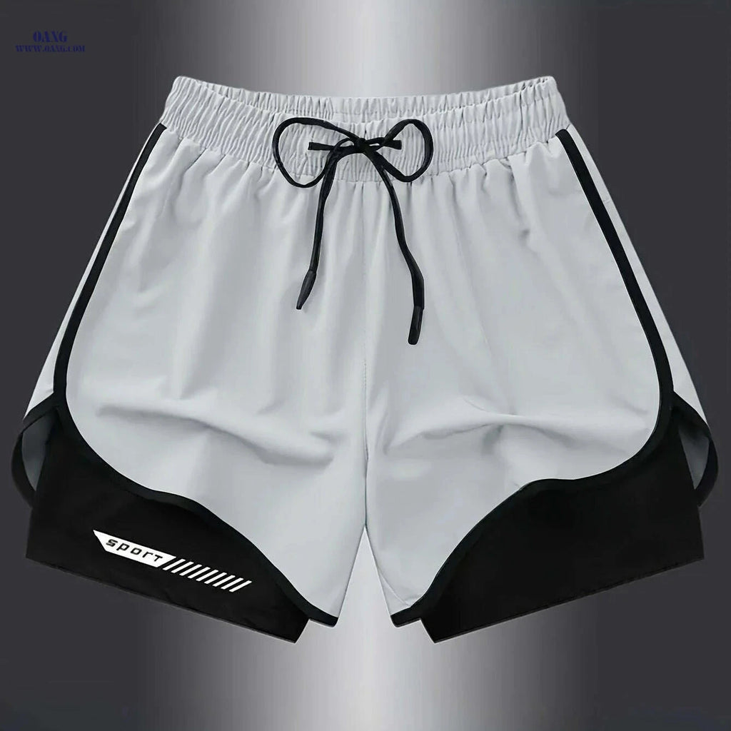 Men's Quick-Dry Athletic Shorts - Lightweight, Breathable with Pockets   OAXG White / S