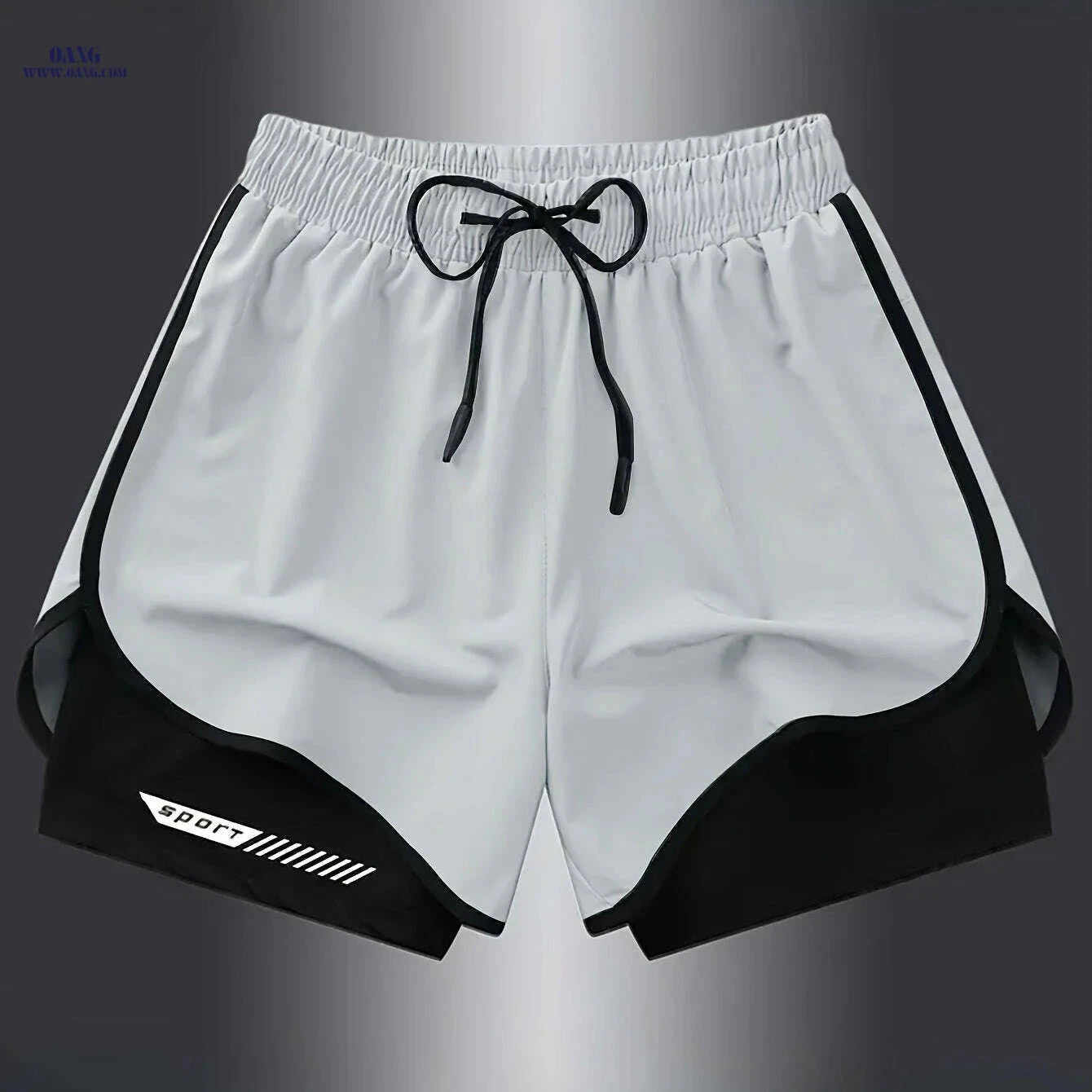 Men's Quick-Dry Athletic Shorts - Lightweight, Breathable with Pockets   OAXG White / S