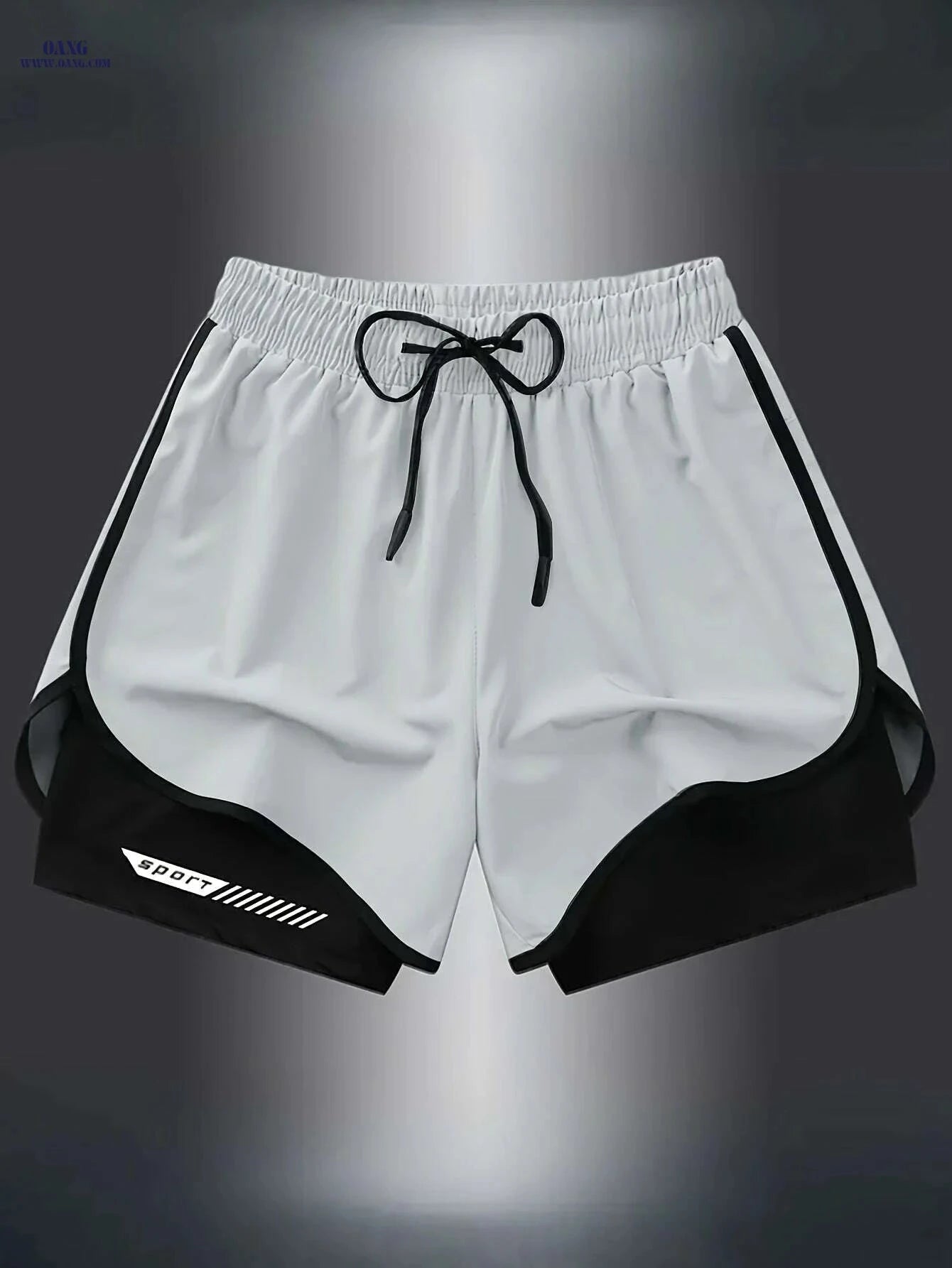 Men's Quick-Dry Athletic Shorts - Lightweight, Breathable with Pockets   OAXG White / S