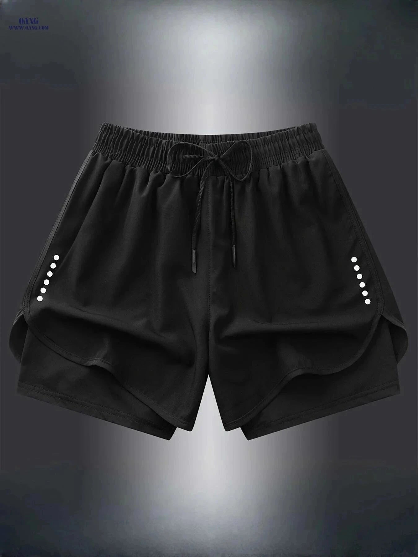 Men's Quick-Dry Athletic Swim Shorts - Lightweight & Breathable Design   OAXG Black / XS