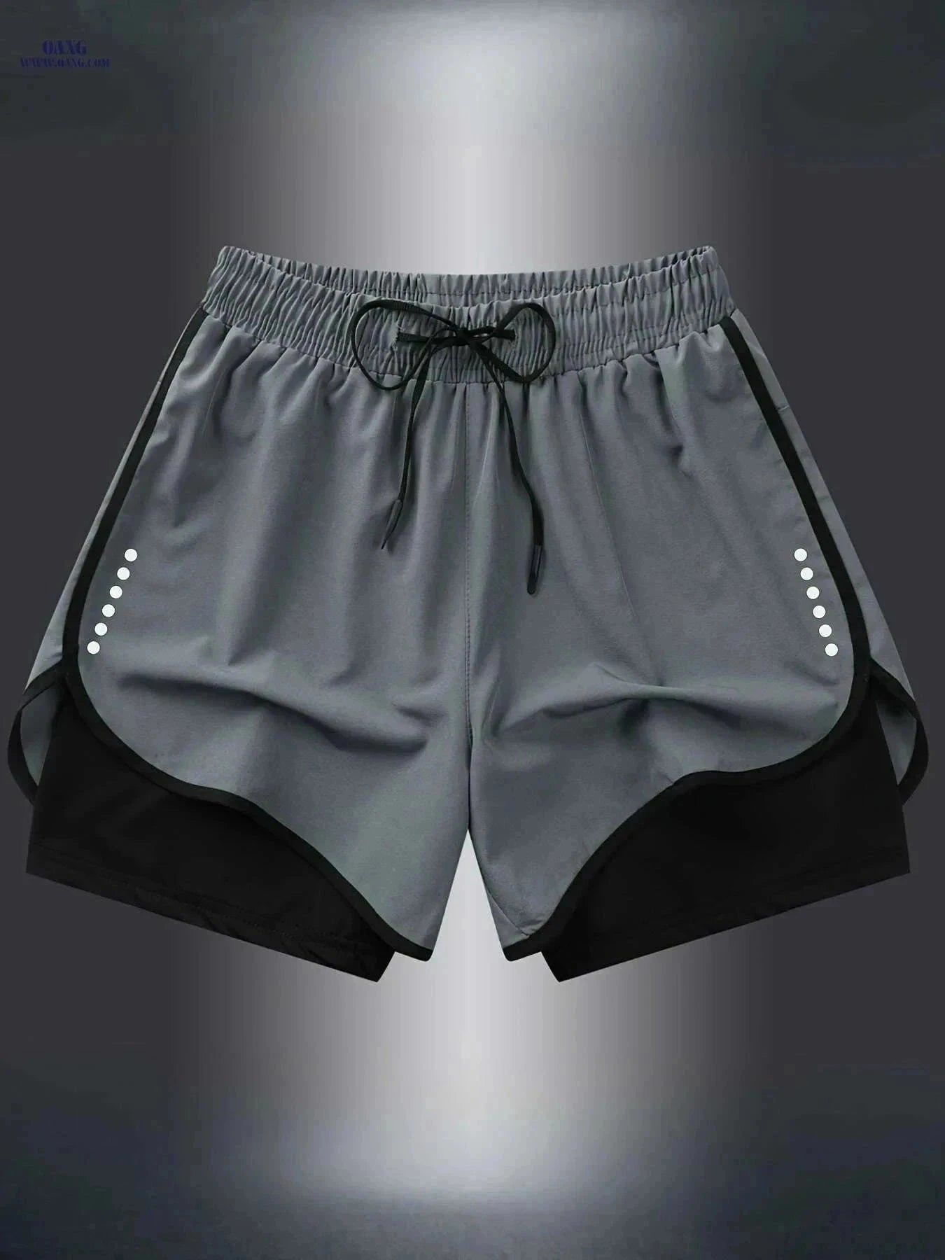 Men's Quick-Dry Athletic Swim Shorts - Lightweight & Breathable Design   OAXG Black / XS