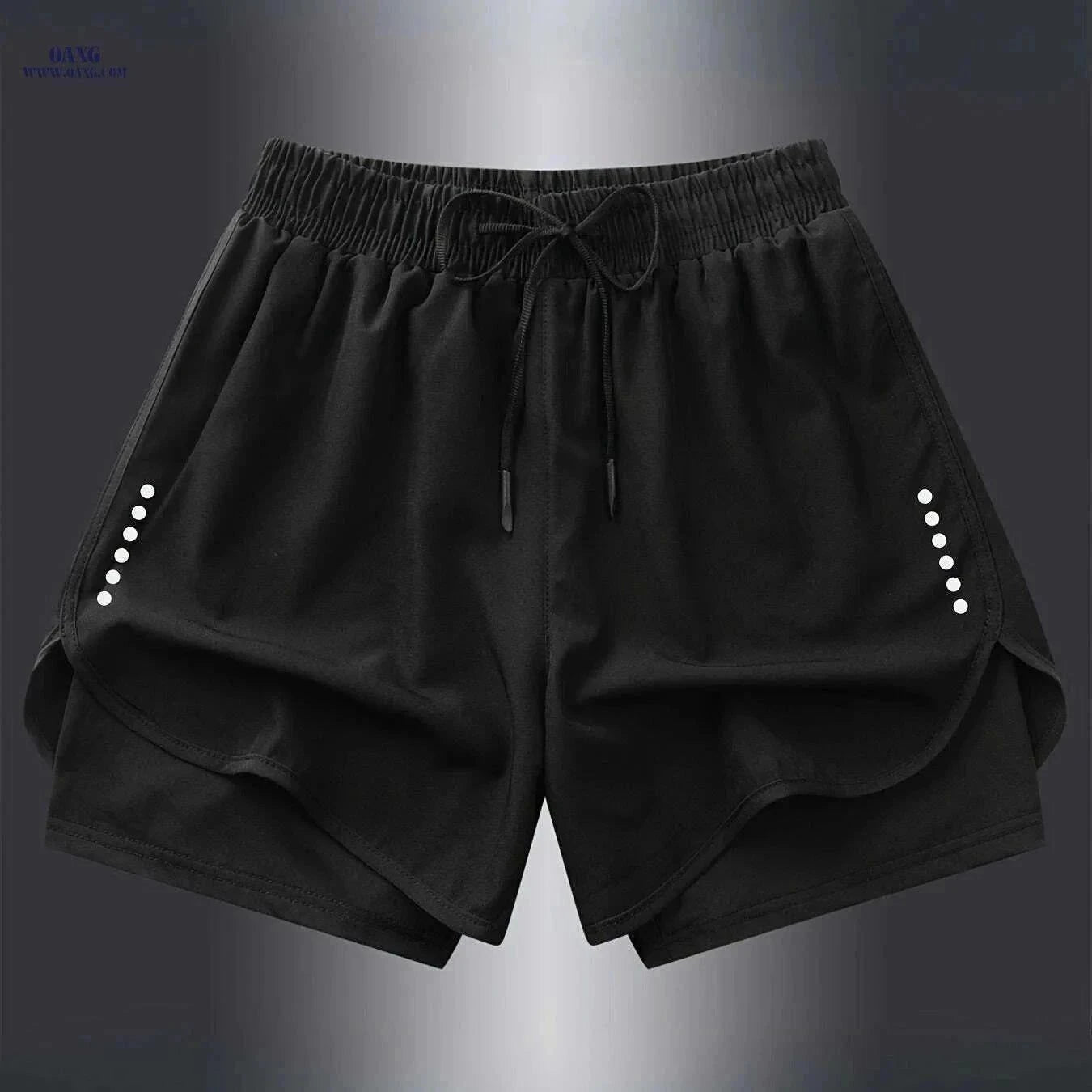 Men's Quick-Dry Athletic Swim Shorts - Lightweight & Breathable Design   OAXG Black / XS
