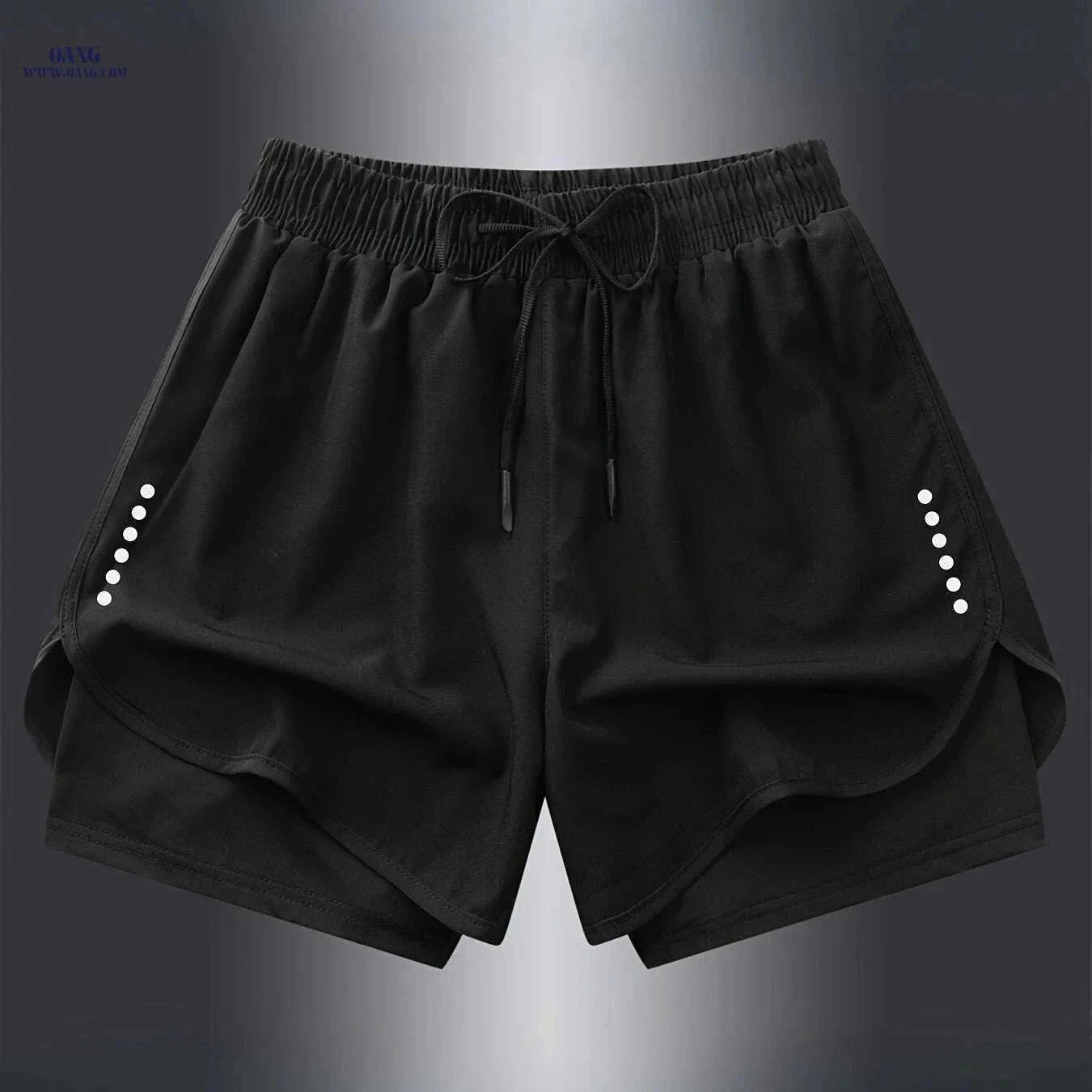 Men's Quick-Dry Athletic Swim Shorts - Lightweight & Breathable Design   OAXG Black / XS