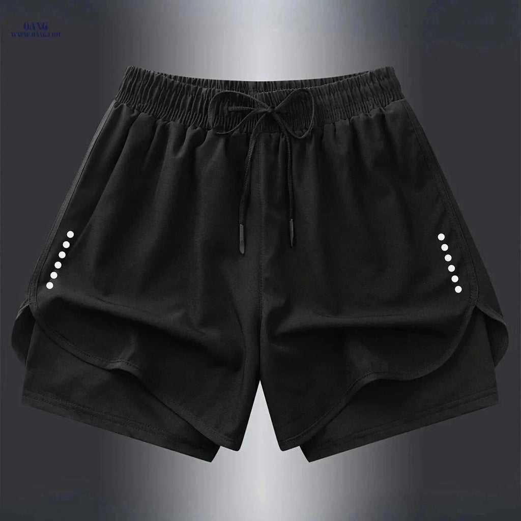 Men's Quick-Dry Athletic Swim Shorts - Lightweight & Breathable Design   OAXG Black / XS