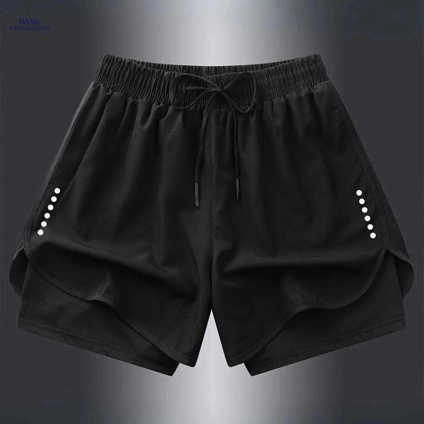 Men's Quick-Dry Athletic Swim Shorts - Lightweight & Breathable Design   OAXG Black / XS