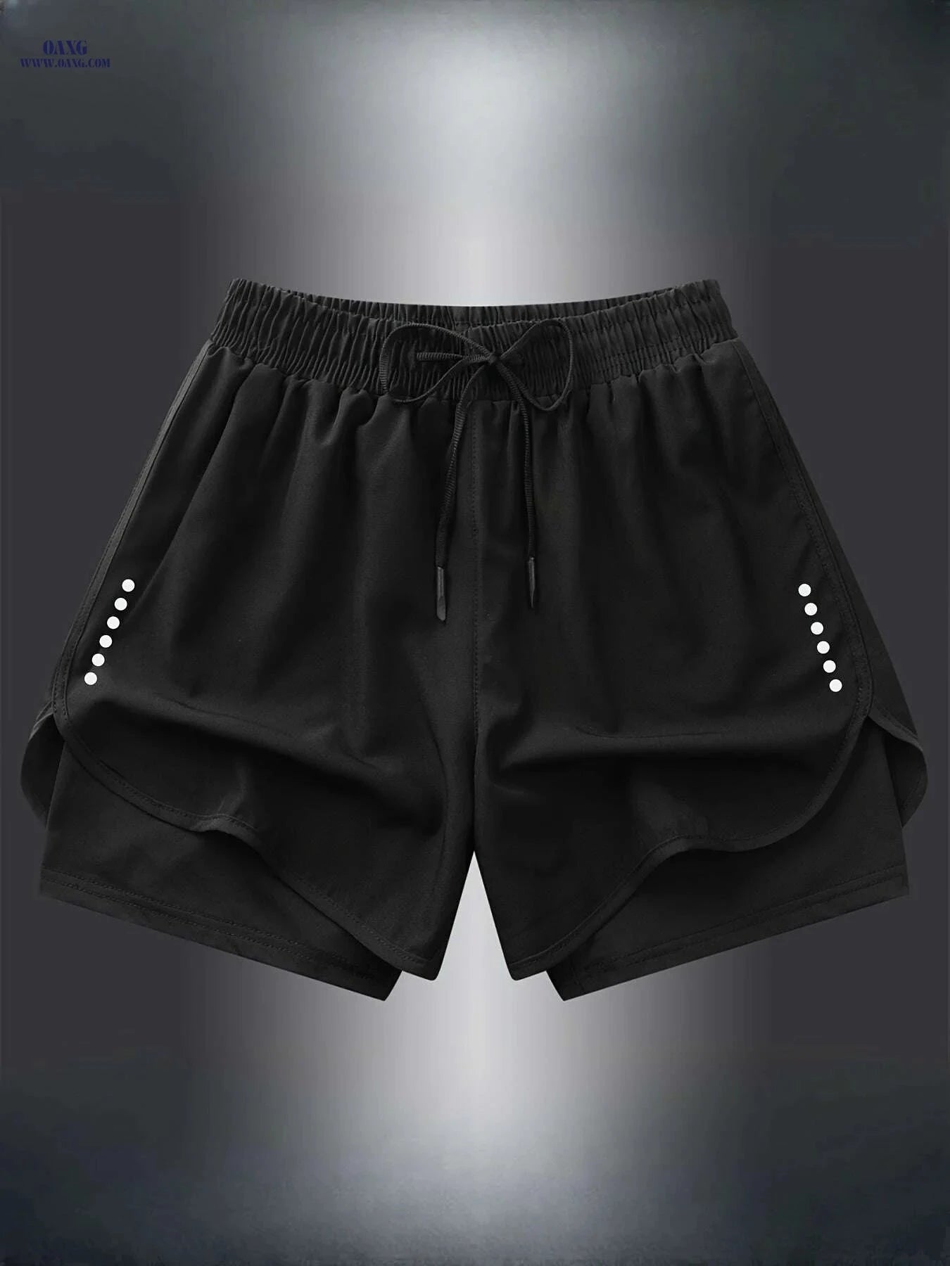 Men's Quick-Dry Athletic Swim Shorts - Lightweight, Breathable Fit   OAXG Black / XS