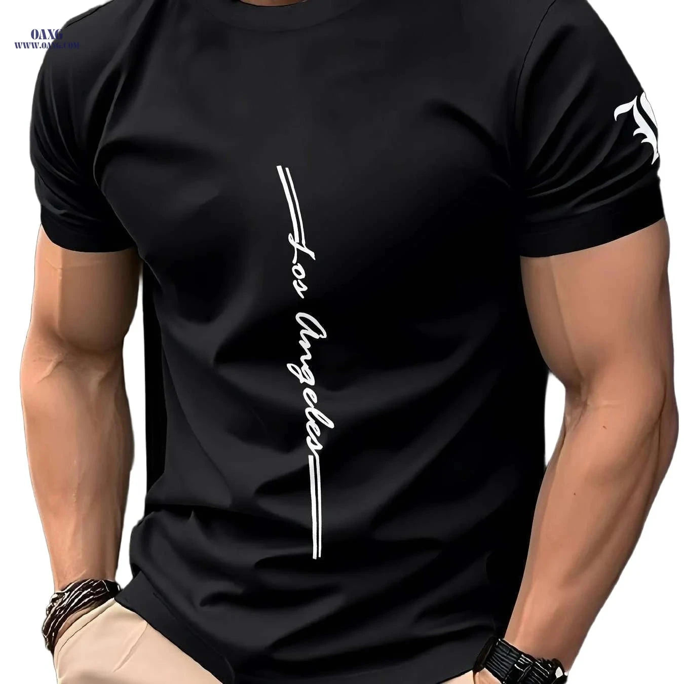 Men's Quick-Dry Athletic T-Shirt - Moisture-Wicking Casual Gym Tee   OAXG 
