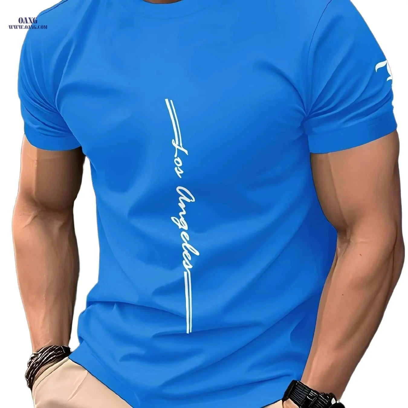 Men's Quick-Dry Athletic T-Shirt - Moisture-Wicking Casual Gym Tee   OAXG 
