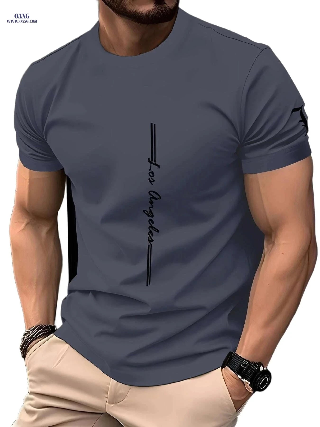 Men's Quick-Dry Athletic T-Shirt - Moisture-Wicking Casual Gym Tee   OAXG 