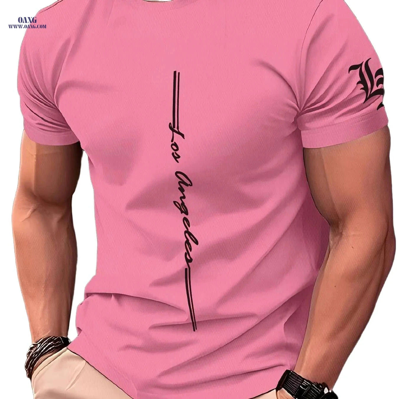 Men's Quick-Dry Athletic T-Shirt - Moisture-Wicking Casual Gym Tee   OAXG YJTX110 / S