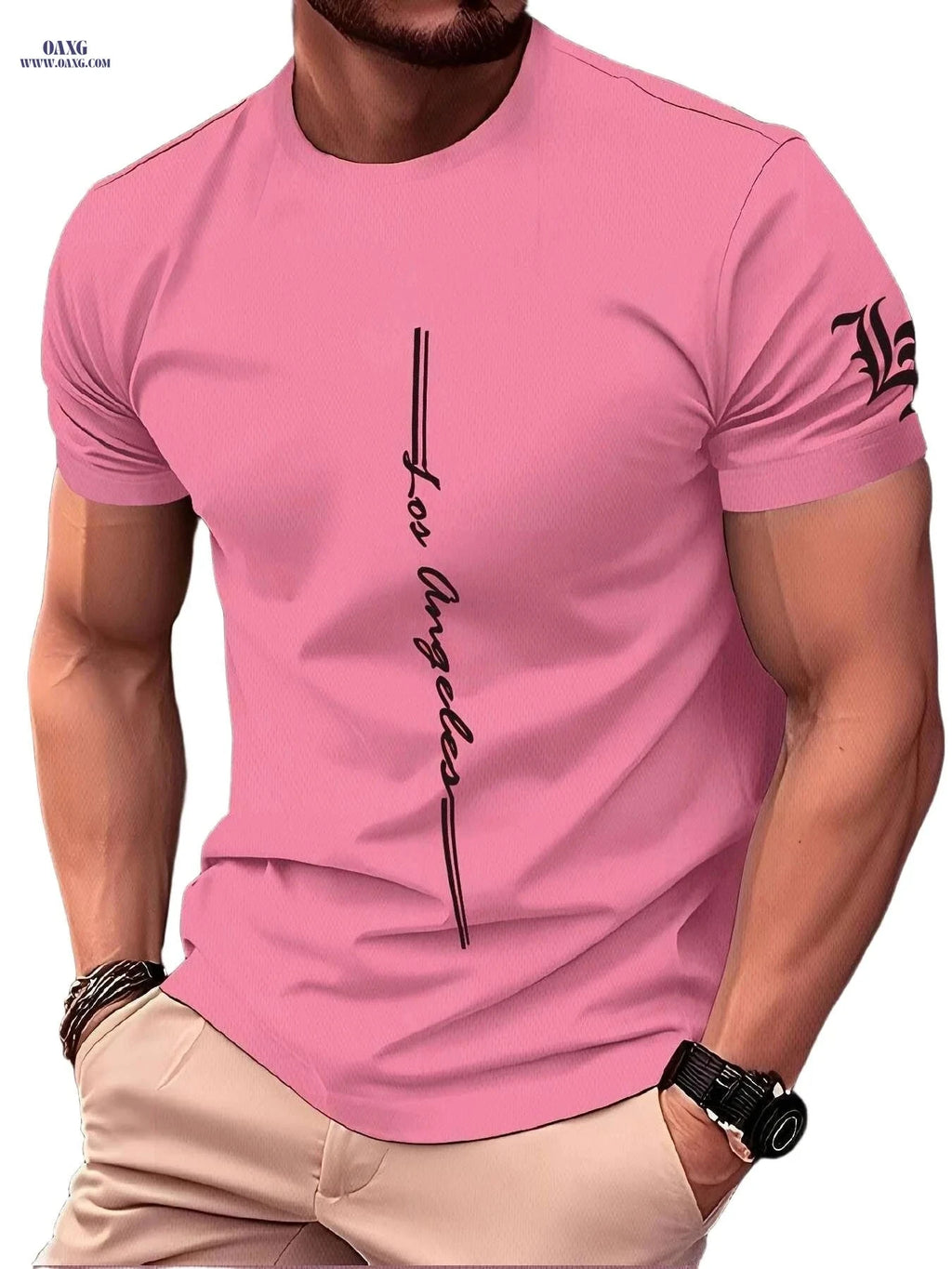 Men's Quick-Dry Athletic T-Shirt - Moisture-Wicking Casual Gym Tee   OAXG YJTX110 / S