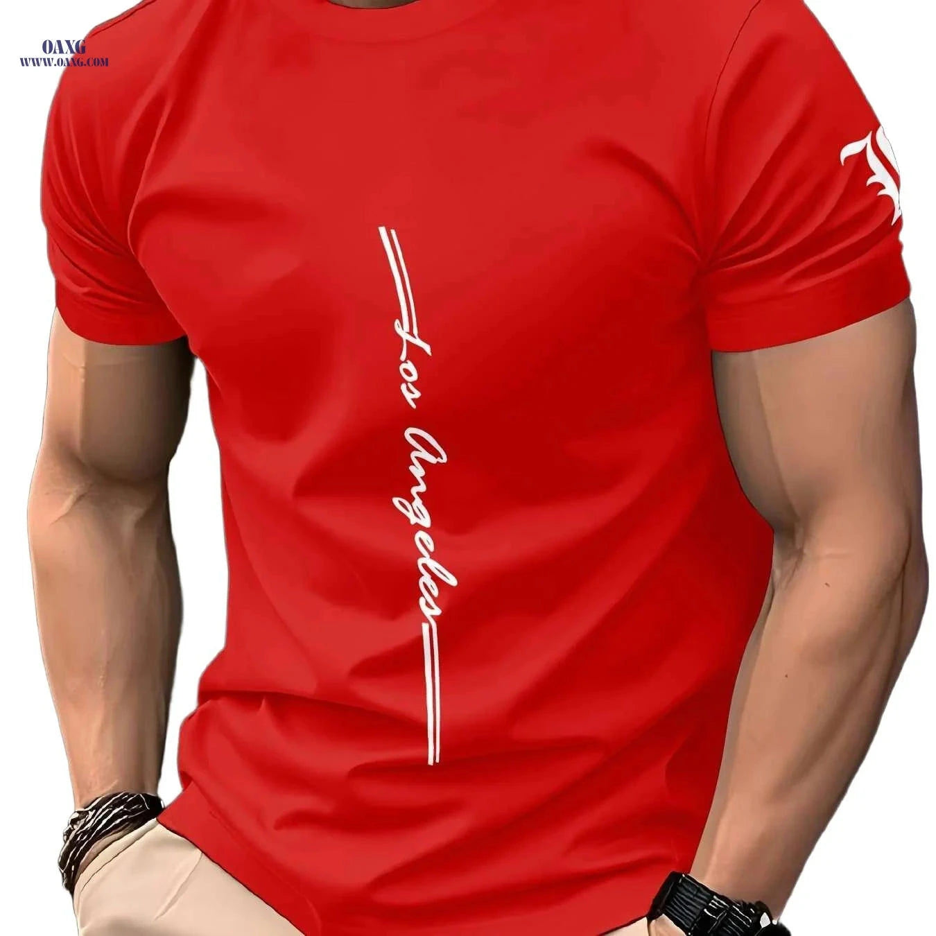 Men's Quick-Dry Athletic T-Shirt - Moisture-Wicking Casual Gym Tee   OAXG 
