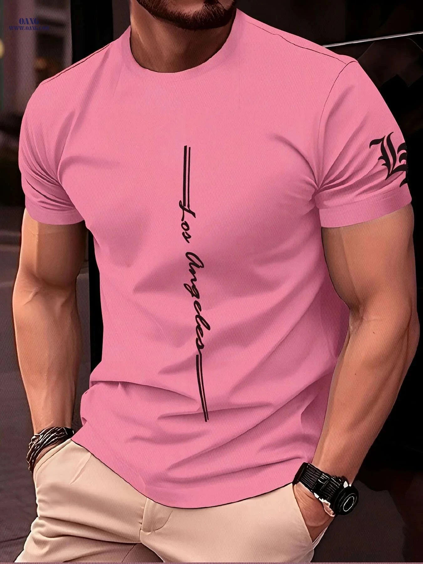 Men's Quick-Dry Athletic T-Shirt - Moisture-Wicking Gym Tee   OAXG YJTX110 / S