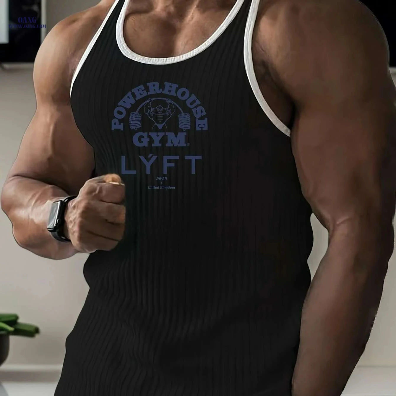 Men's Quick-Dry Athletic Tank Top - Breathable Slim Fit Gym Shirt   OAXG 