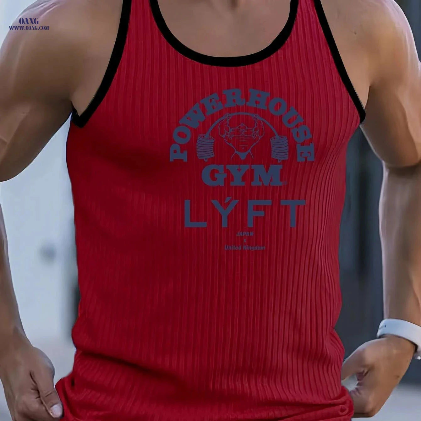 Men's Quick-Dry Athletic Tank Top - Breathable Slim Fit Gym Shirt   OAXG 