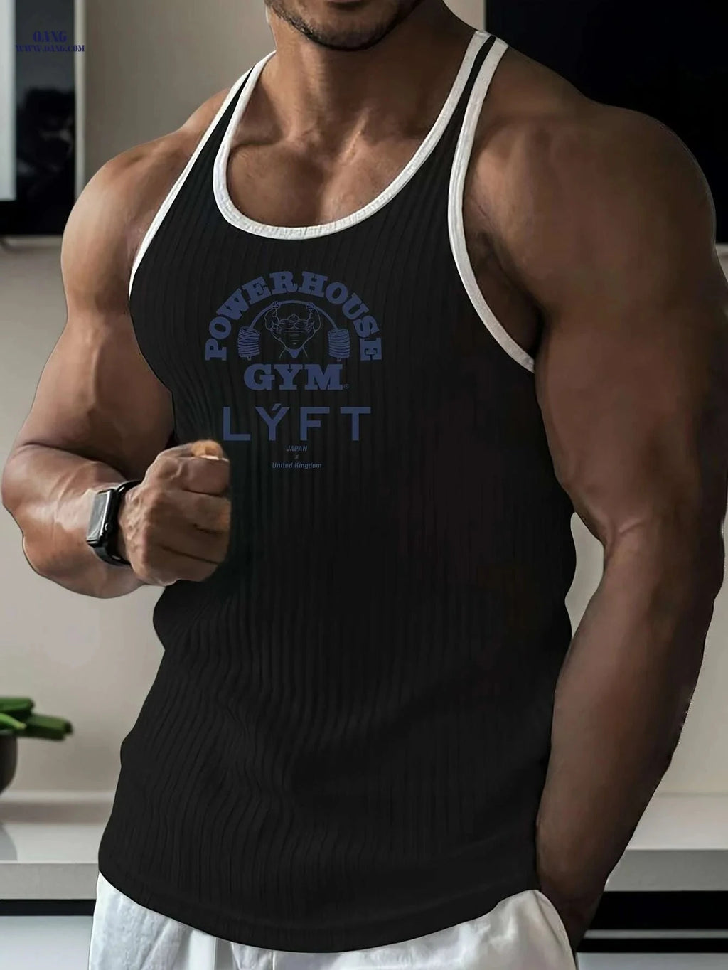 Men's Quick-Dry Athletic Tank Top - Breathable Slim Fit Gym Shirt   OAXG White / S