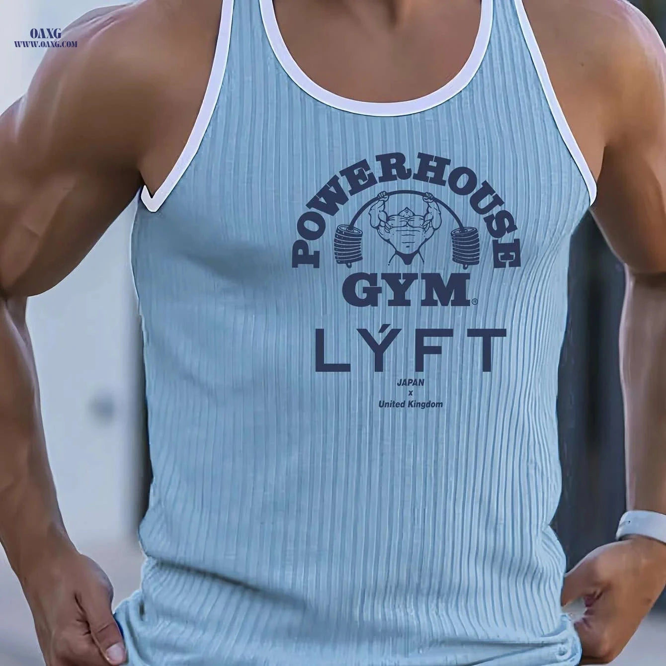 Men's Quick-Dry Athletic Tank Top - Breathable Slim Fit Gym Shirt   OAXG White / S