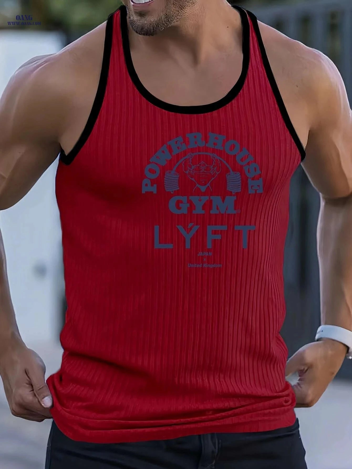 Men's Quick-Dry Athletic Tank Top - Breathable Slim Fit Gym Shirt   OAXG White / S