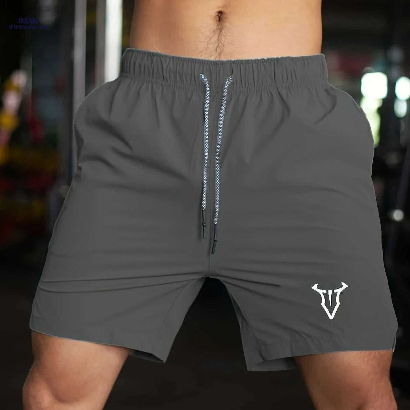 Men's Quick-Dry Basketball Shorts - Breathable Nylon & Elastic Waistband   OAXG 