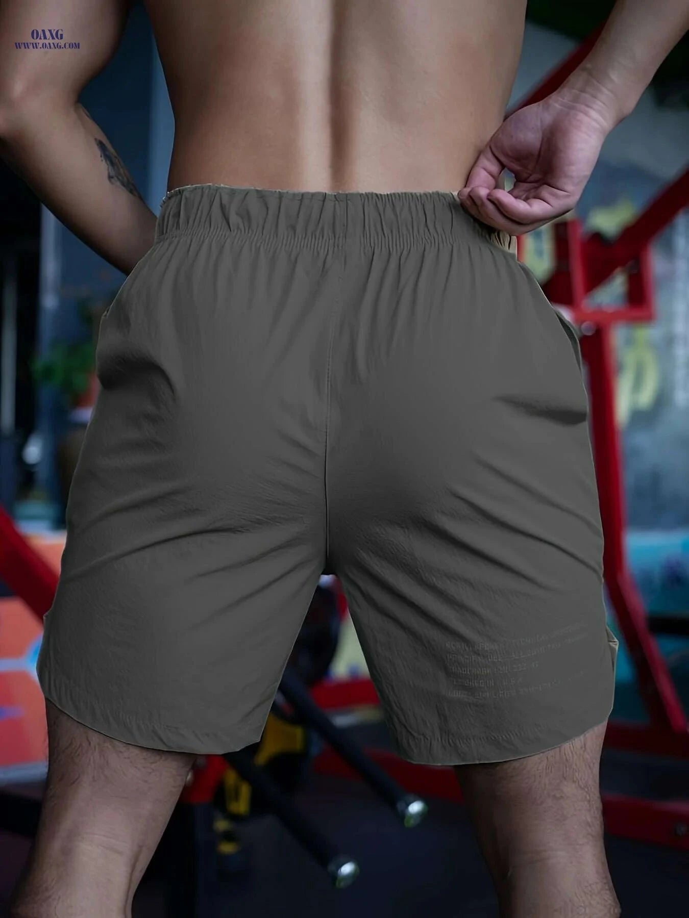 Men's Quick-Dry Basketball Shorts - Breathable Nylon & Elastic Waistband   OAXG Black / M